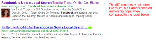 Sarah's enabled authorship stands out leagues above the link below