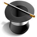 Top hat as an icon for magic