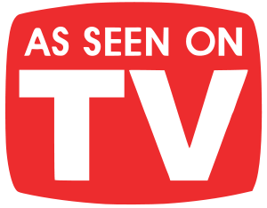 A typical "As seen on TV" logo, base...