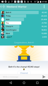Beth Kanter Wins FitBit Challenge