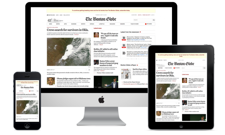 Responsive Web Design Example RWD Boston Globe