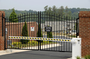 Security Gate at the Entrance of a New Gated Community