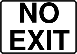 No exit sign