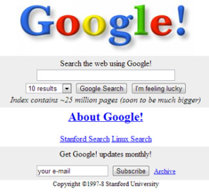 Original Google Seach 1997 Stanford