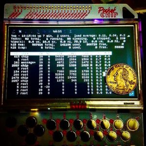 Linux top command pocketCHIP 