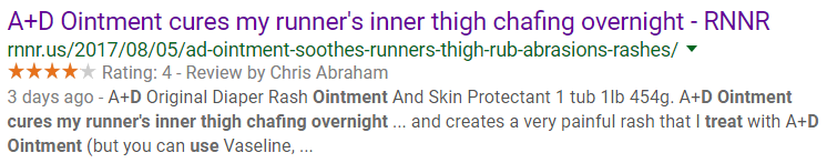 A+D Ointment cures my runner’s inner thigh chafing overnight