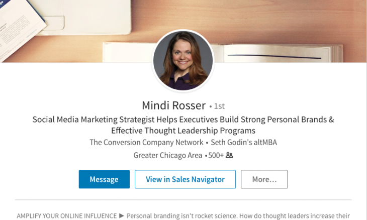 Optimize profile for search as part of LinkedIn marketing strategy