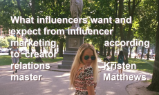 What influencers want and expect from influencer marketing, according to creator relations master, Kristen Matthews